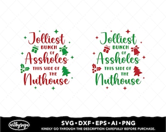 Jolliest Bunch SVG: Design de Natal Engraçado (Download Digital)