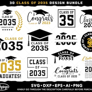 Class of 2035 SVG, Class of 2035 Shirt SVG, School SVG Bundle