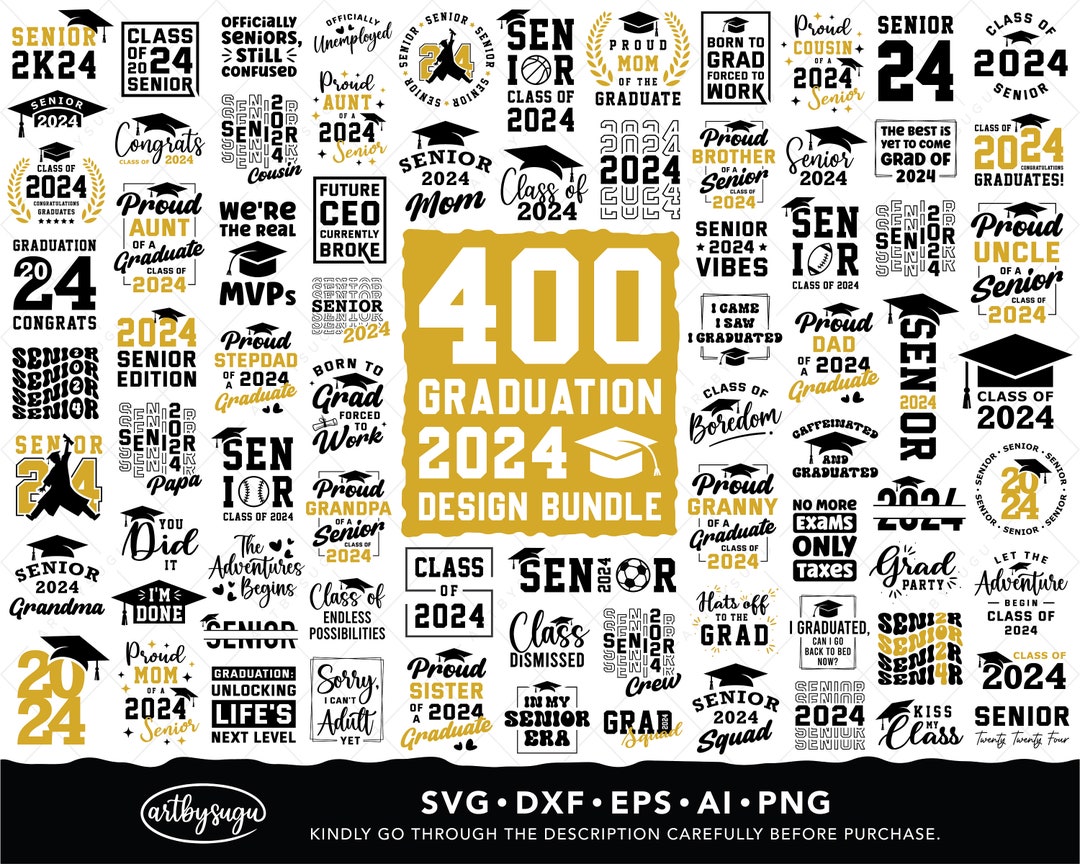 2024 Graduation SVG Bundle, Class of 2024 Shirt Svg, Senior 2024 Svg ...