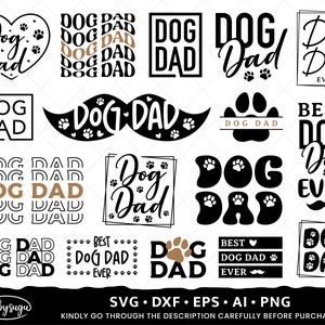 Dog Dad SVG Bundle, Father's Day SVG, Best Dog Dad Ever SVG