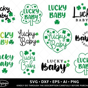 Lucky Baby SVG, St Patricks Day SVG, Shamrock SVG