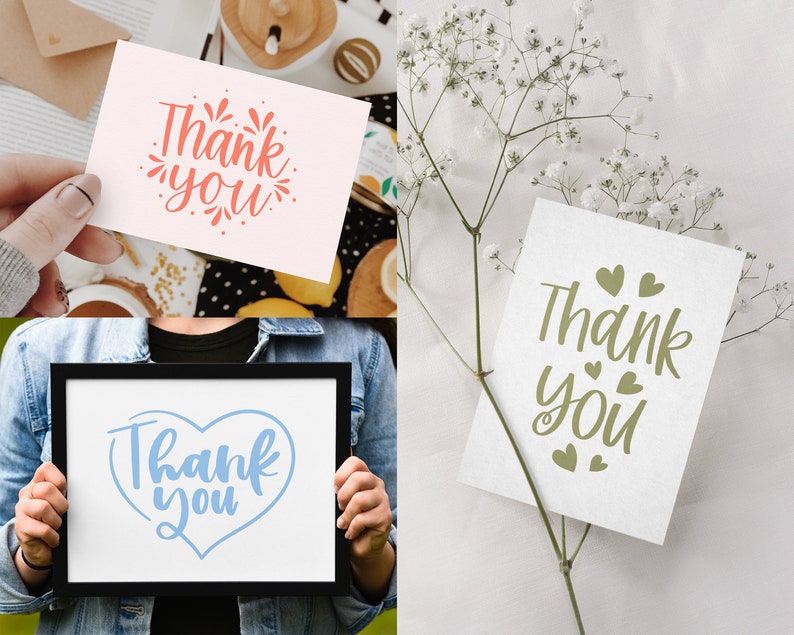 100 Thank you Svg Bundle, Thank you cards, Thank you stickers, Thank you gifts, Thank you Clipart, Thank you Cut Files for Cricut Silhouette image 8