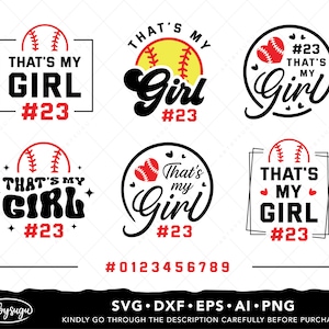 Das ist mein Mädchen Softball SVG Bundle