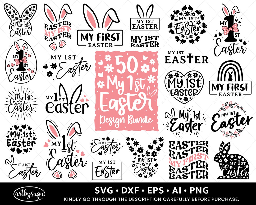 My 1st Easter SVG, My First Easter SVG Bundle, Happy Easter SVG - Etsy