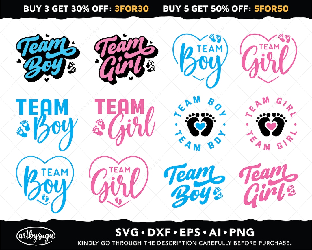 Team Boy SVG, Team Girl SVG, Pink or Blue Svg, Gender Reveal Shirt, New