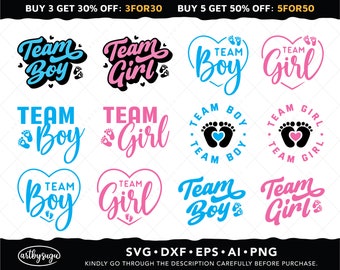 Team Boy SVG, Team Girl SVG, Pink or Blue Svg, Gender Reveal Shirt, New Baby Svg, New Born Svg, Gender Reveal Shirts, Baby Footprint Svg