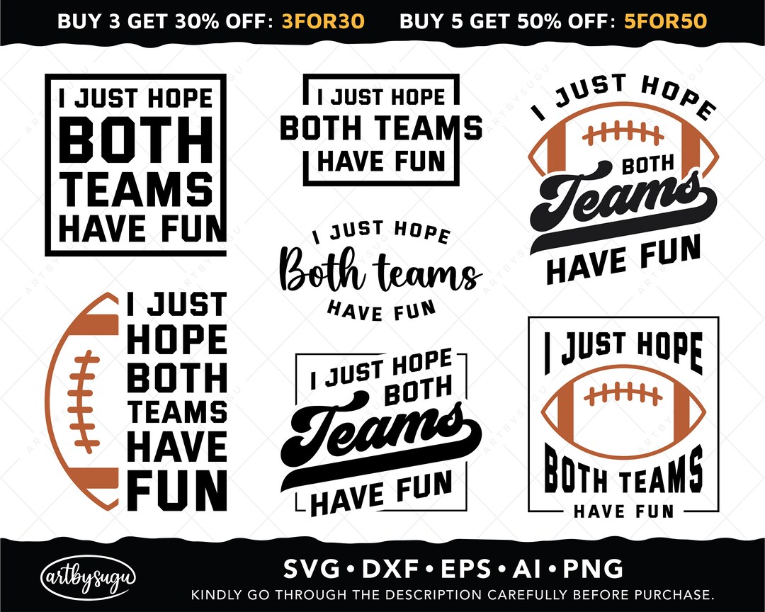 I Just Hope Both Teams Have Fun SVG Bundle - Etsy