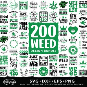Weed svg bundle, weed leaves svg, marijuana leaf svg, pot leaf svg, cannabis tshirt dxf, 420 t-shirt png, stoner quotes digital download