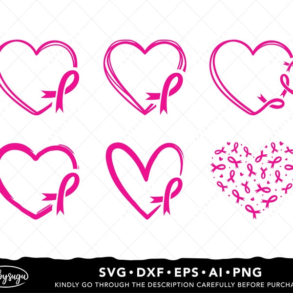 Cancer du sein Cœur SVG, Femmes fortes SVG, Chemise cancer du sein SVG Design