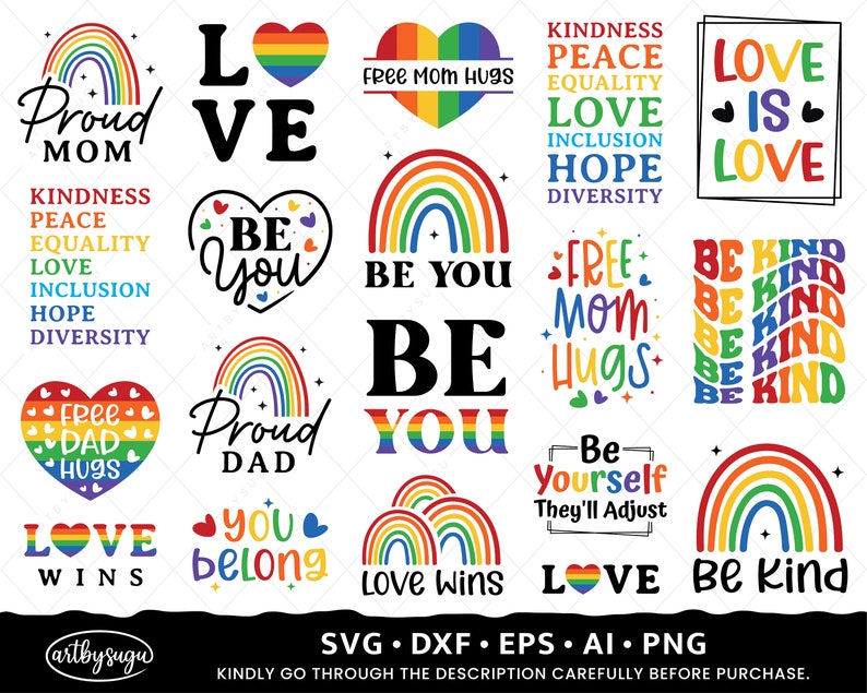 Gay Pride SVG Bundle, LGBTQ SVG, Pride Quotes image 1
