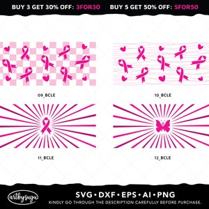 Breast Cancer Libbey Glass Wrap Svg Bundle, Libby Glass Can Svg, Beer ...
