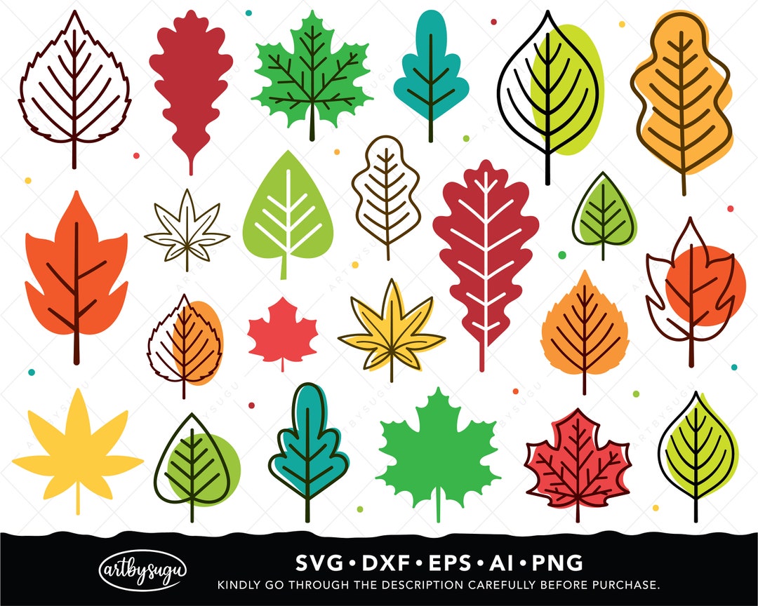 70 Fall Leaves Svg Bundle, Autumn Leaves Svg, Thanksgiving Svg, Fall
