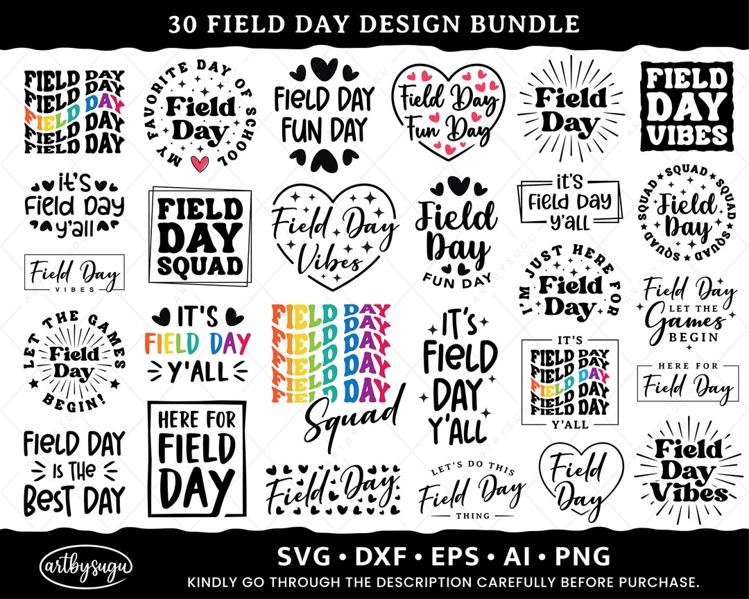 Field Day SVG Bundle, Field Day Shirt SVG, School SVG Bundle Etsy