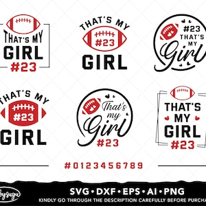 That&#39;s My Girl Football SVG Bundle