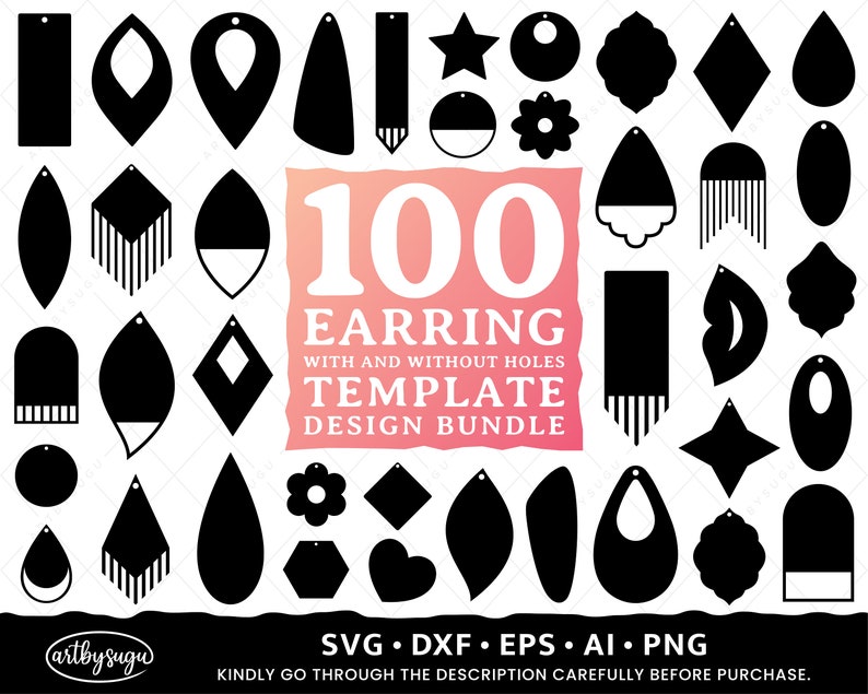 Earrings Template SVG Bundle Earrings SVG Bundle Laser - Etsy