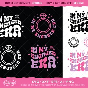 In My Engaged Era Svg, Bride Svg, Bride Shirt Svg, Bachelorette Svg, Bride Party Svg, Bridesmaid Svg, Wavy Text Svg, Digital Download