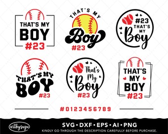 That's My Boy Softball SVG Bundle