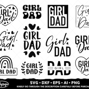 Mädchen Papa SVG, Vatertag SVG Bundle