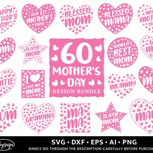 Happy Mothers Day SVG Bundle, Mom SVG Bundle