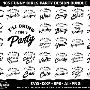 Ik breng de SVG-bundel, Girls Weekend SVG, Bachelorette SVG, Bridal Party Svg, Bride Squad Svg, Girls Trip Svg, Funny Shirt Svg