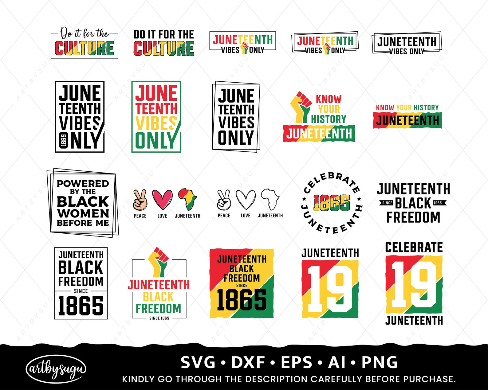 Juneteenth SVG Bundle, Black History SVG - Etsy