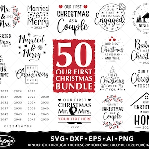 Onze eerste kerst-SVG-bundel, kerst-SVG van 2022 tot 2050