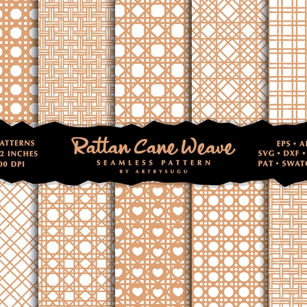 Rattan Cane Weave nahtlose Muster, Rattan Muster, Rattan Textur und Hintergrund