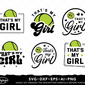 That's My Girl Tennis SVG-bundel