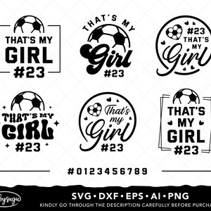 Das ist mein Mädchen Fußball SVG Bundle