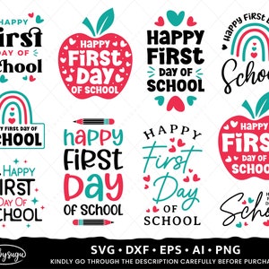 Happy First Day of School SVG, Back to School SVG, Teacher Shirt SVG, Kits Shirt Svg