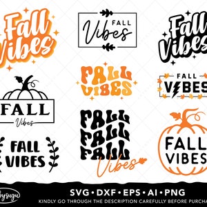 Fall Vibes SVG Bundle, Fall SVG, Pumpkin Shirt SVG Design