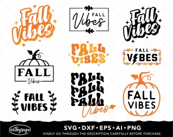 Fall Vibes SVG Bundle, Fall SVG, Pumpkin Shirt SVG Design