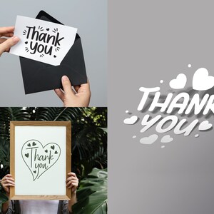 100 Thank you Svg Bundle, Thank you cards, Thank you stickers, Thank you gifts, Thank you Clipart, Thank you Cut Files for Cricut Silhouette image 10