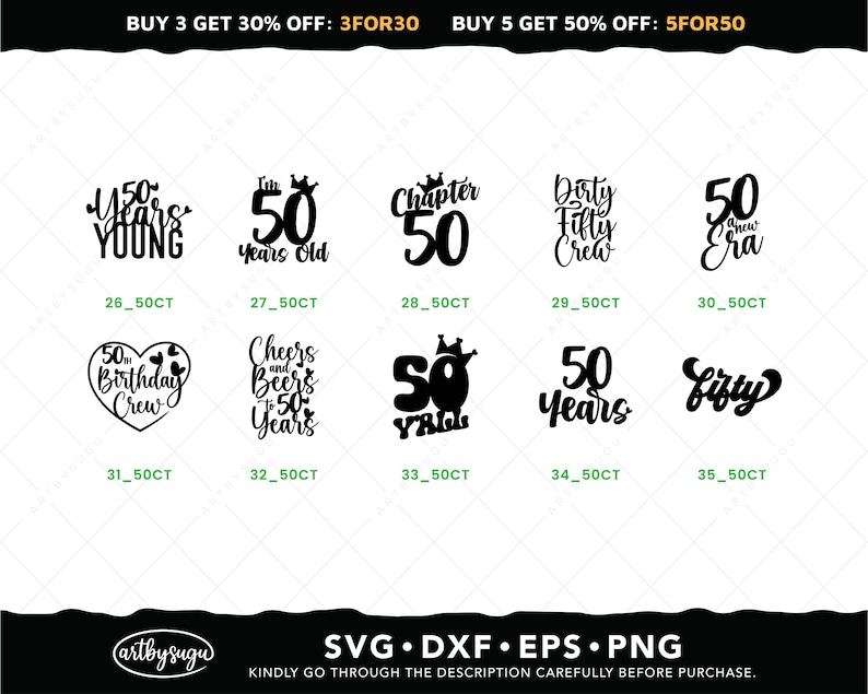 50-årsdagstårtdekoration svg-paket, skål för 50 år png, 50 och fantastiska dxf, hej 50 svg, 50 år välsignade eps, digital nedladdning bild 4