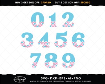 Sirena Compleanno Svg, Sirena Numero Svg, Sirena Compleanno Numero 0-9 Svg, Sirena SVG Cricut, Sublimazione Sirena, Sirena Clipart Design