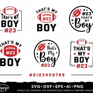 C'est mon garçon Football SVG Bundle