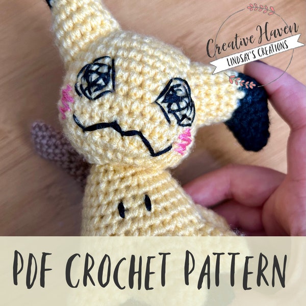 Mimikyu Crochet PDF Pattern/Spooky Ghost Mouse Plush Pattern/PDF Crochet Pattern/Ghost Fairy Crochet Pattern