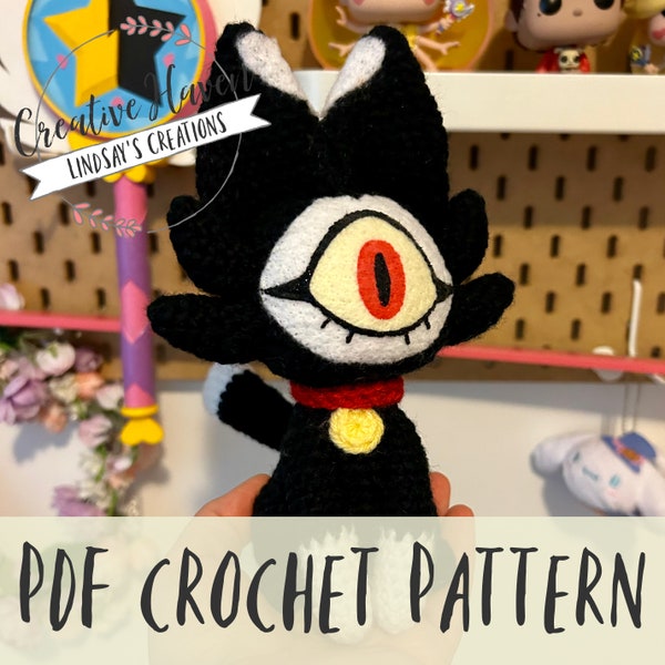 KeeKee Key Kitty Crochet Plush PDF Pattern/Cyclops Kitten Crochet Pattern Tutorial