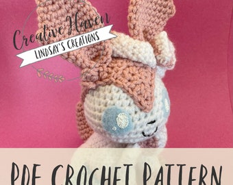 Sylveon PDF Crochet Pattern/Crochet Sylveon Pattern/Pink Ribbon Creature Pattern