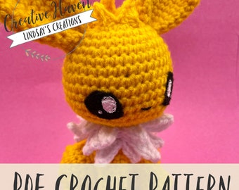 Jol teon Crochet Pattern/Electric Dog PDF Pattern Tutorial/Spiky Yellow Dog Crochet Pattern