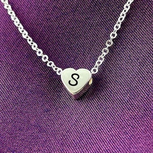 Custom Heart Jewelry, Personalized Initial Necklace, 925 Sterling Silver Heart Necklace, Personalized Gifts, For Her, Popular Necklace