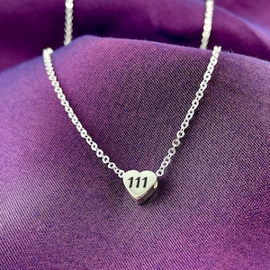 111, 222, 333, 444, 555, 777, 999, 888 Angel Number Necklace