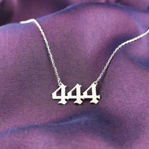 Angel Number Necklace, 111, 222, 333, 444, 555, 666, 777, 888, 999,  Personalized Necklace, 925 Sterling Silver Necklace, Personalized Gifts