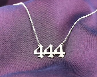 Angel Number Necklace, 111, 222, 333, 444, 555, 666, 777, 888, 999,  Personalized Necklace, 925 Sterling Silver Necklace, Personalized Gifts