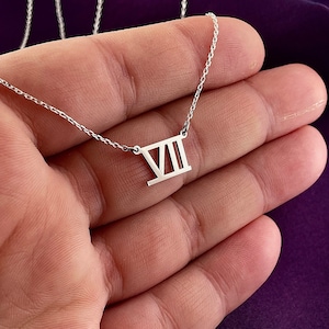 Personalized Roman Numeral Necklace, Roman Number Date Necklace, 925 Sterling Silver Personalized Gifts, Anniversary Jewelry, Gifts For Her