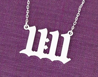 11:11-ketting, 1111-nummerketting, gepersonaliseerde ketting, 925 sterlingzilveren ketting, gepersonaliseerde cadeaus, kerstketting