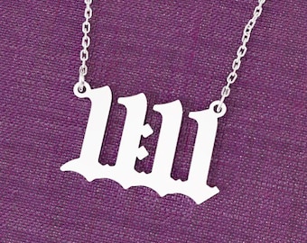 925 Sterling Silber Halskette, 11:11 Halskette, 1111 Engel Nummer Halskette, personalisierte Halskette, personalisierte Geschenke, Weihnachtshalskette