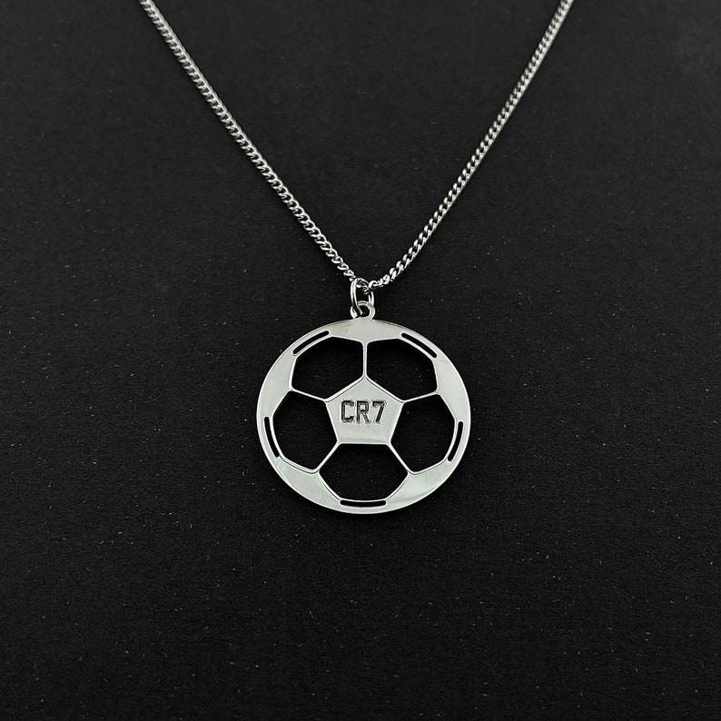 925 Sterling Silver Soccer Ball Necklace Sport Jewelry Etsy