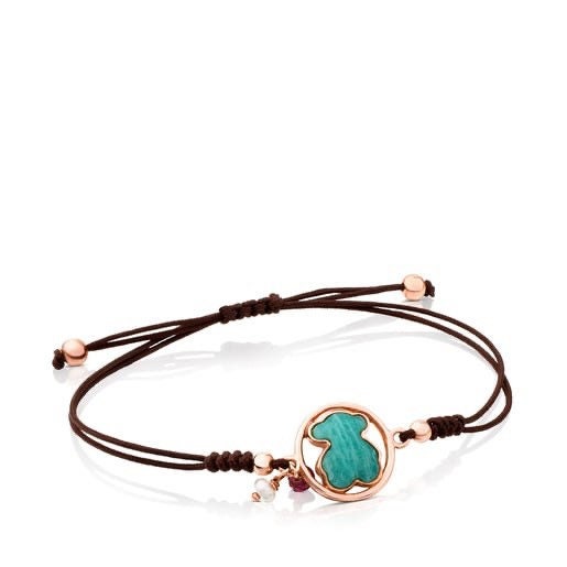 Tous Rose Vermeil Silver Camille Bracelet With Amazonite, Ruby and Pearl -  Etsy