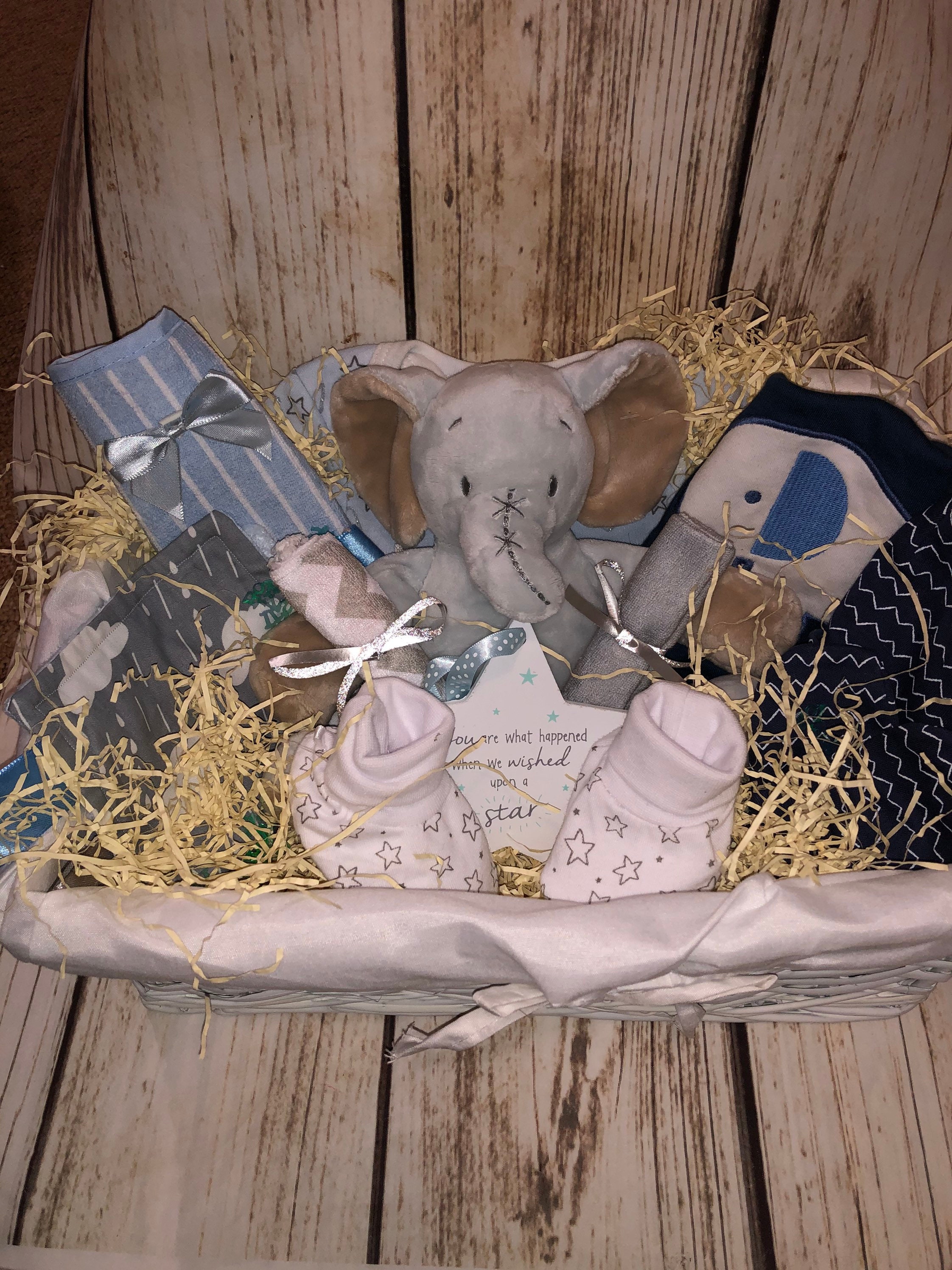 New Baby Boy Gift Basket Hamper Etsy